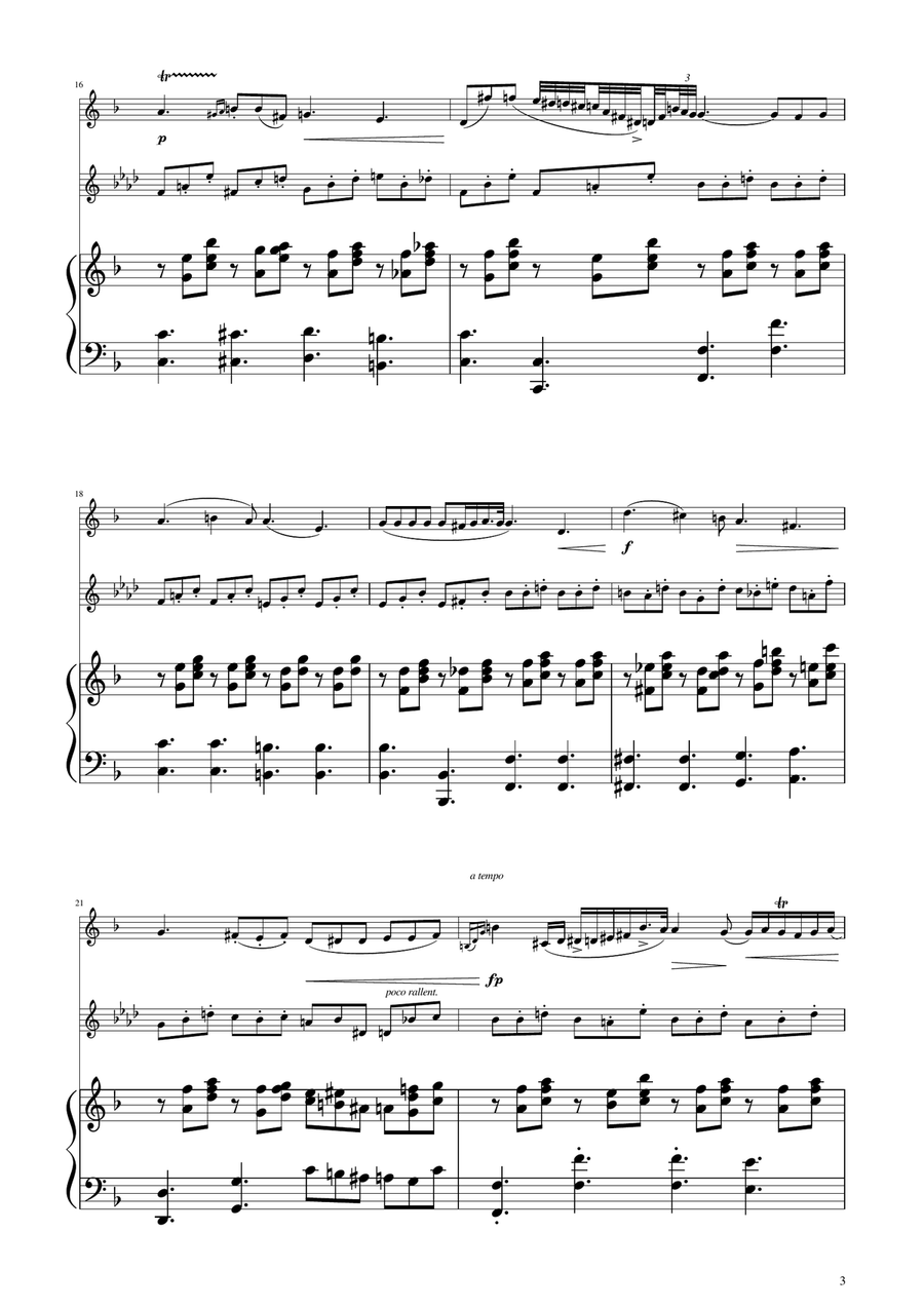 Chopin - Nocturne op.9 No.2 - Oboe and Oboe D'amore Duet Woodwind Duet scores gallery preview page 3
