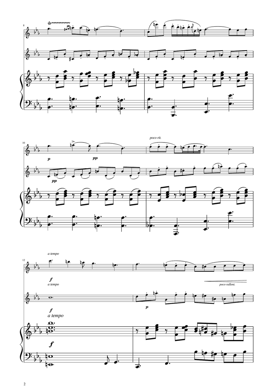 Chopin - Nocturne op.9 No.2 - Flute and Oboe Duet Woodwind Duet scores gallery preview page 2