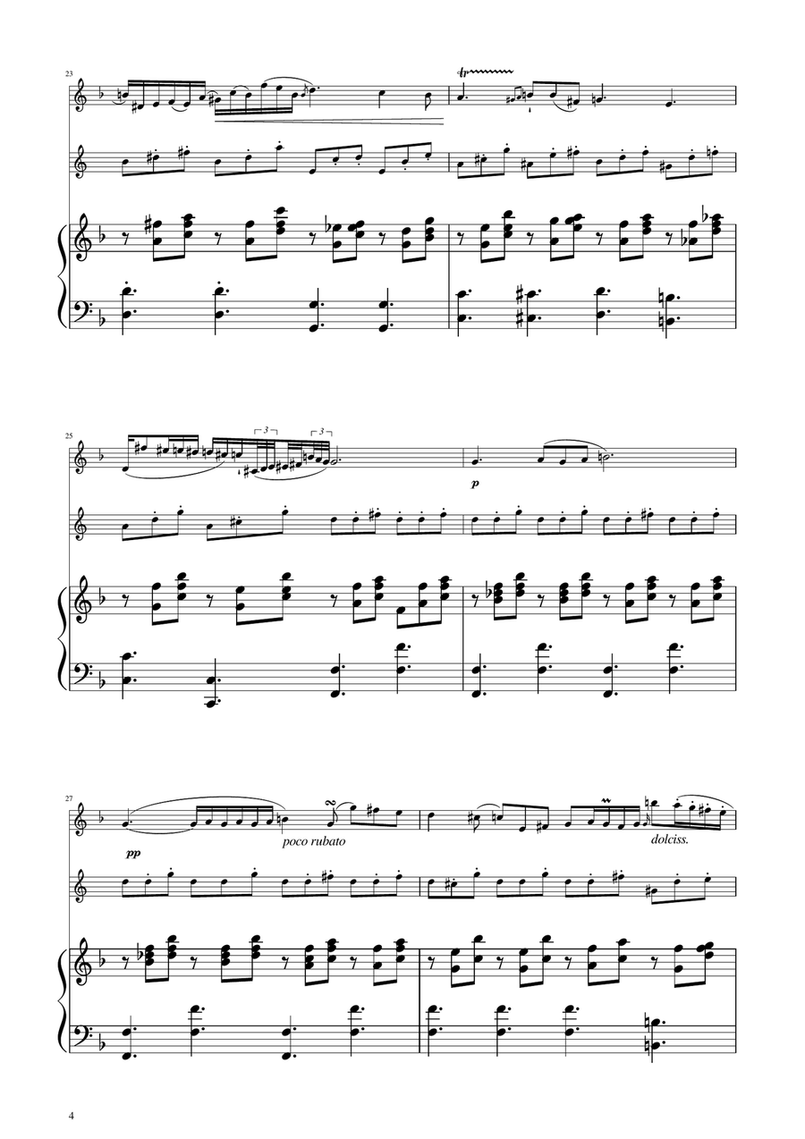 Chopin - Nocturne op.9 No.2 - Oboe and English Horn Duet Woodwind Duet scores gallery preview page 4