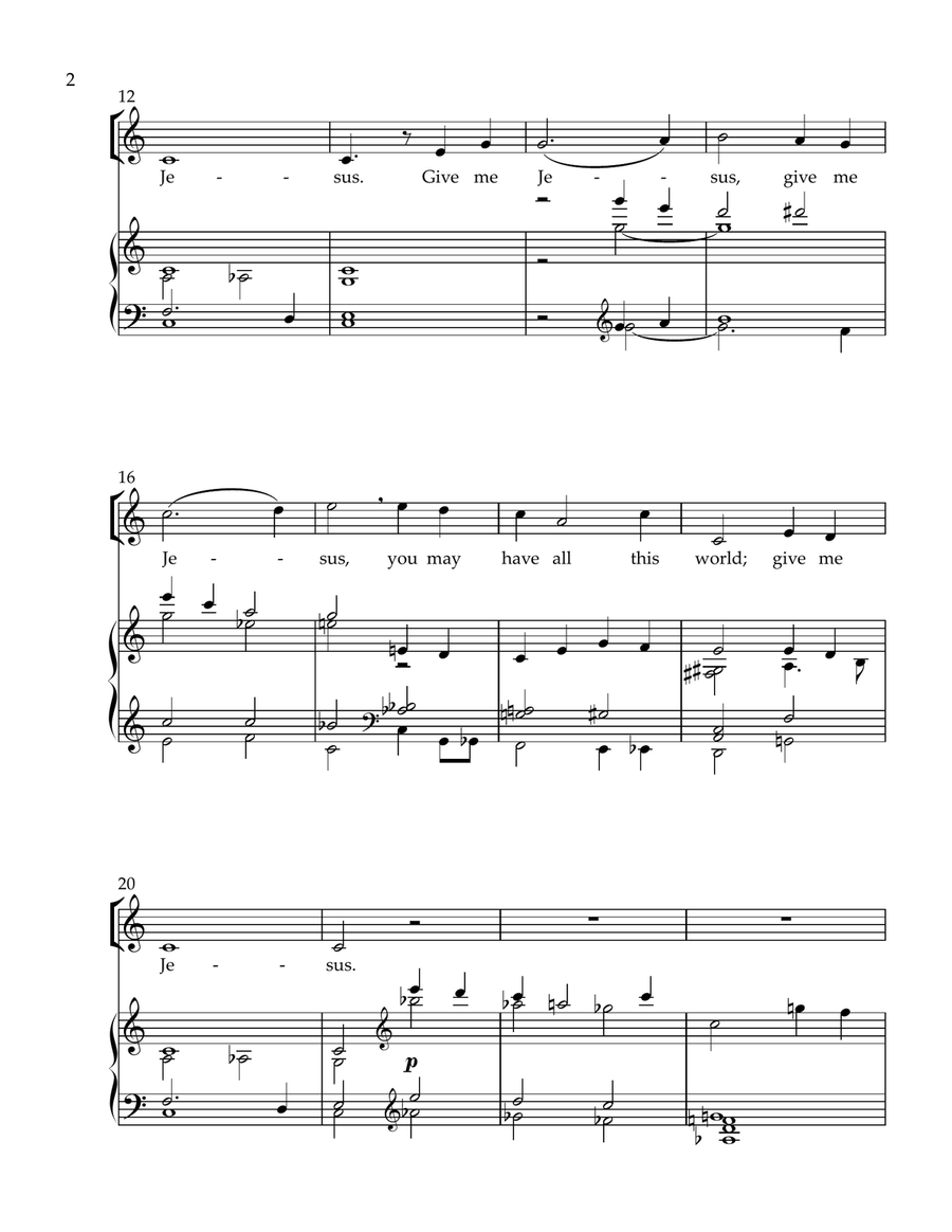 Give Me Jesus 2-Part scores gallery preview page 2
