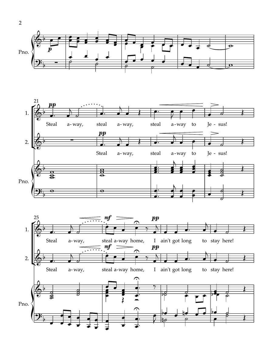 Steal Away 2-Part scores gallery preview page 2