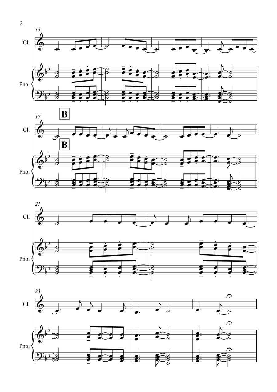 Lean On Me Lean On Me Clarinet Solo scores gallery preview page 2