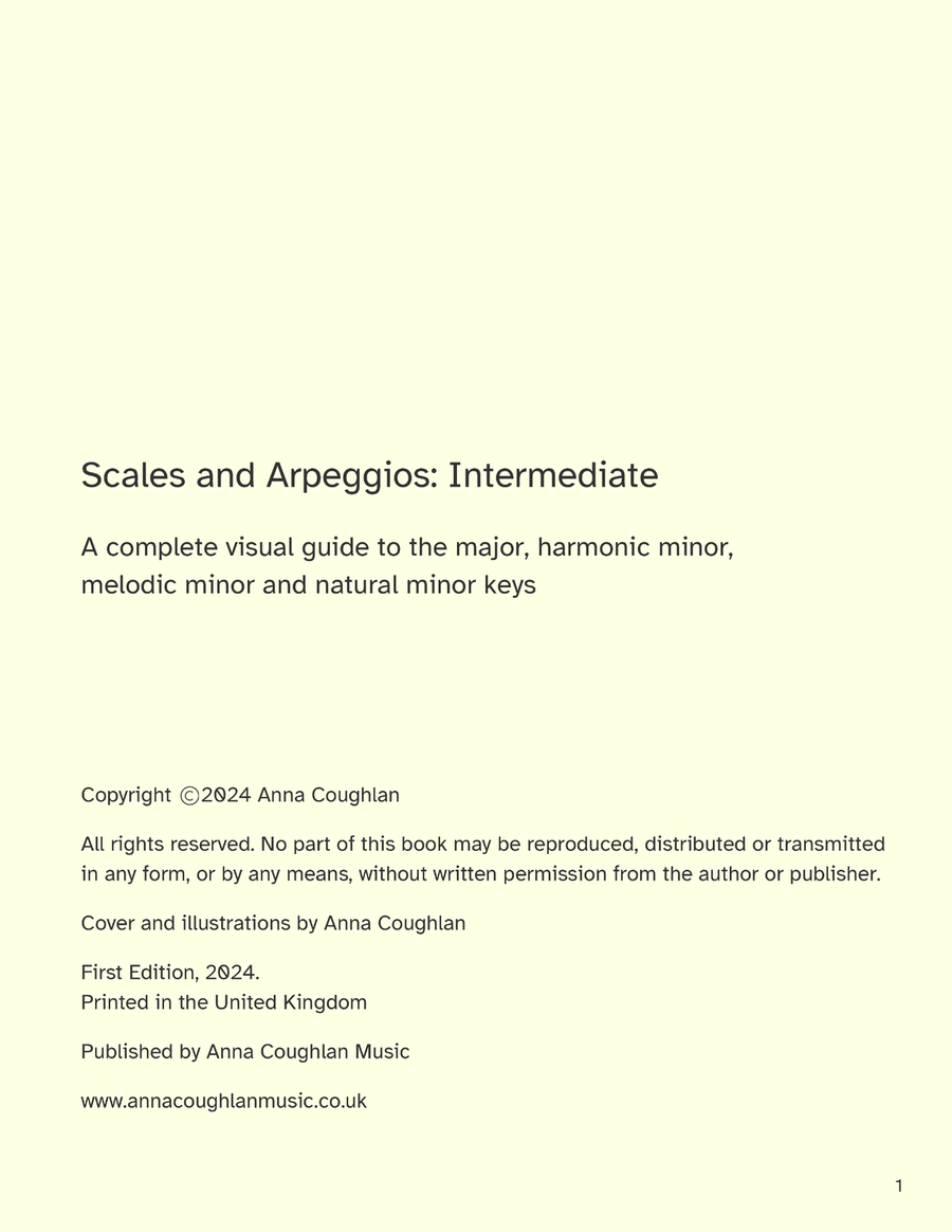 Scales and Arpeggios: Intermediate. A visual guide to the major and minors keys Piano Method scores gallery preview page 3