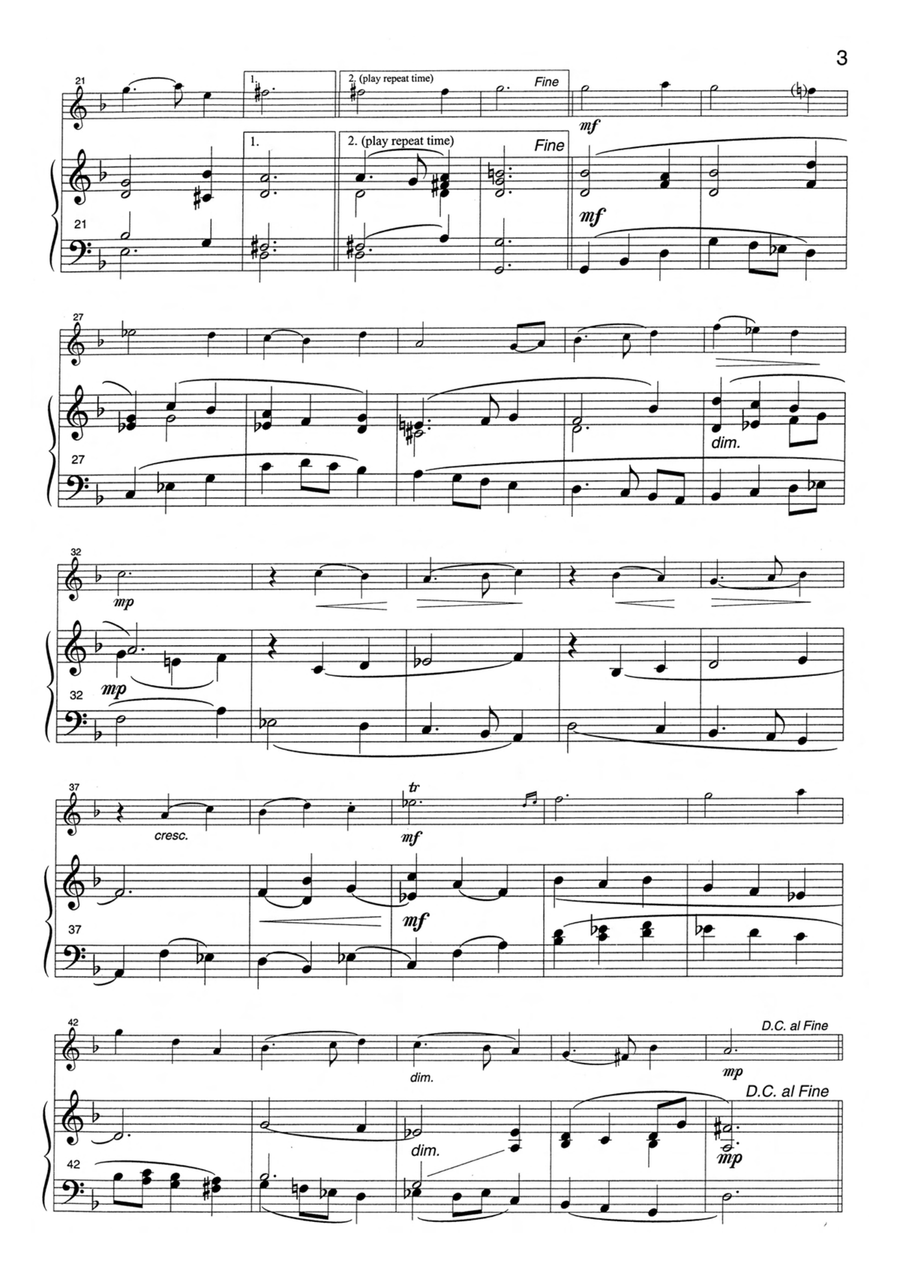 Songs Without Words - for Oboe and Piano Piano scores gallery preview page 5