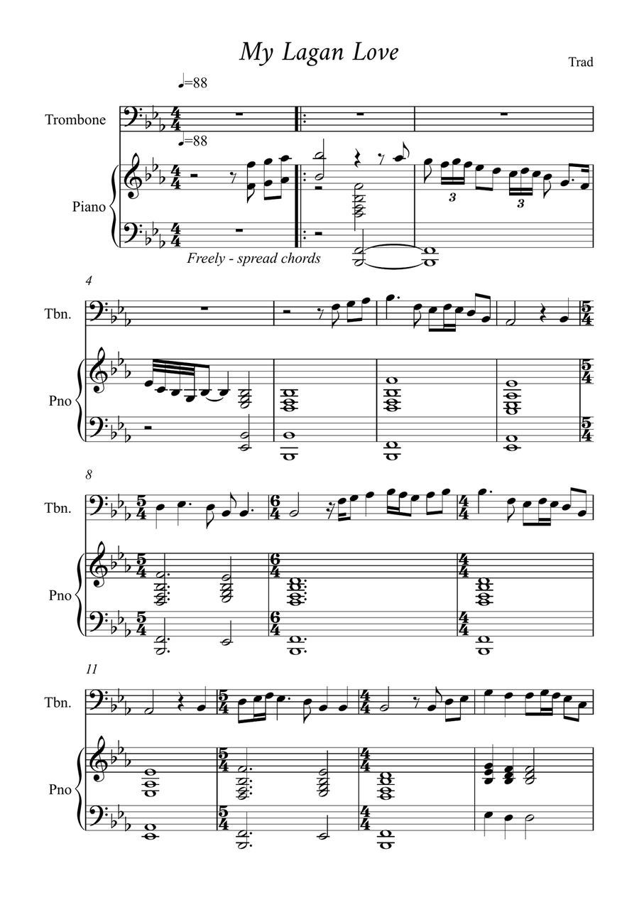 My Lagan Love My Lagan Love Piano scores gallery preview page 1