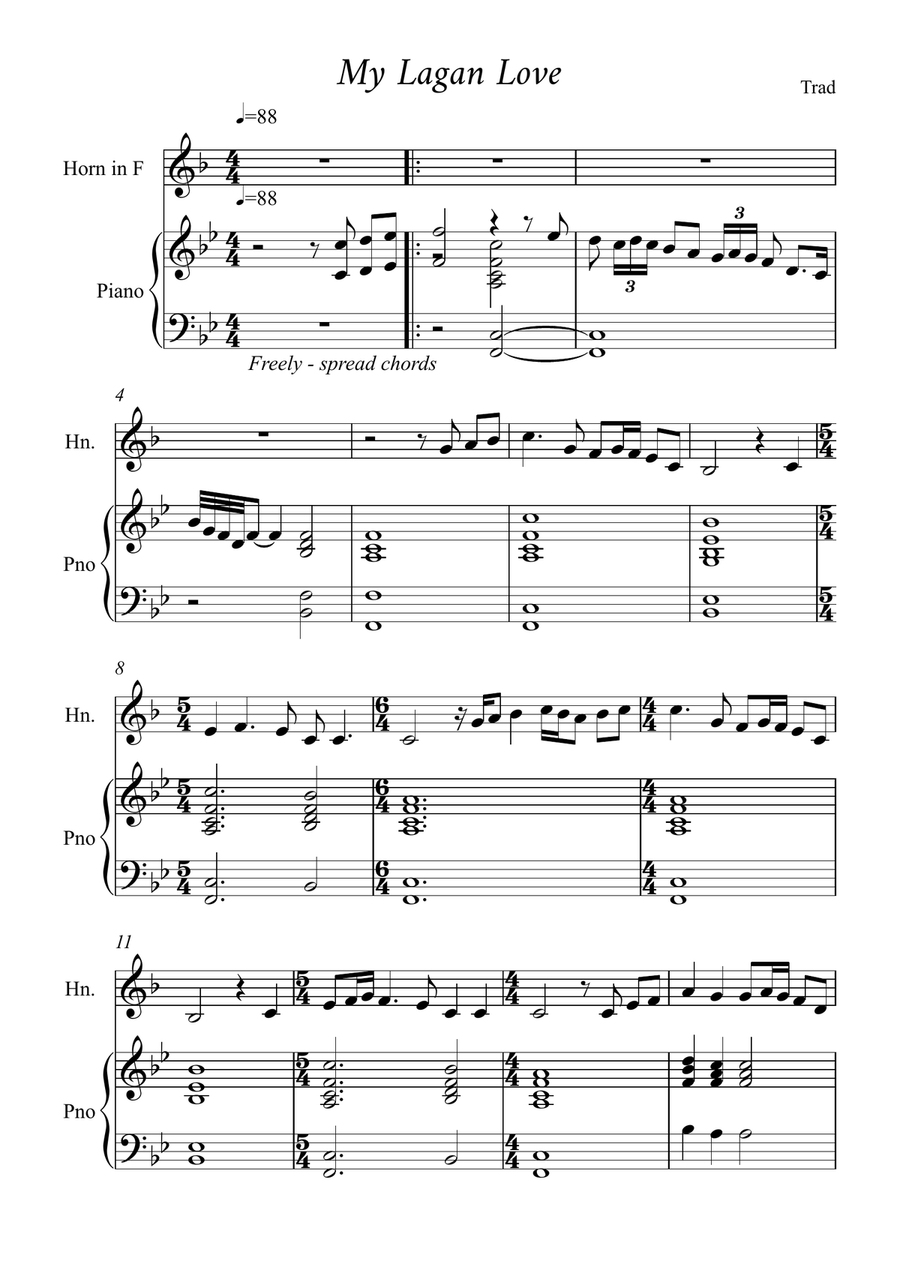 My Lagan Love My Lagan Love Piano scores gallery preview page 1