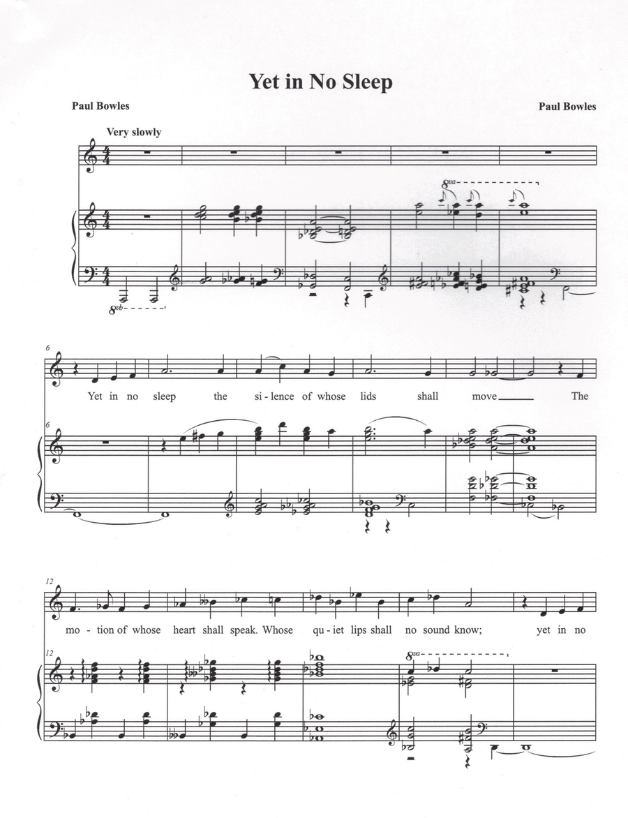 Yet In No Sleep Yet In No Sleep Piano, Vocal scores gallery preview page 1