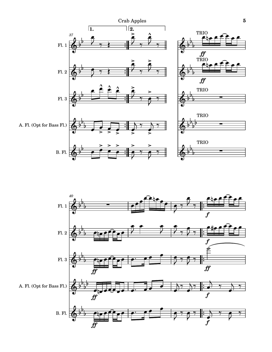 Crab Apples Rag Flute Quartet scores gallery preview page 5