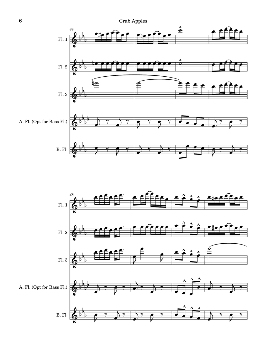 Crab Apples Rag Flute Quartet scores gallery preview page 6