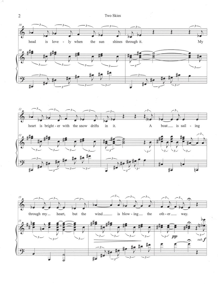 Two Skies Two Skies Piano, Vocal scores gallery preview page 2