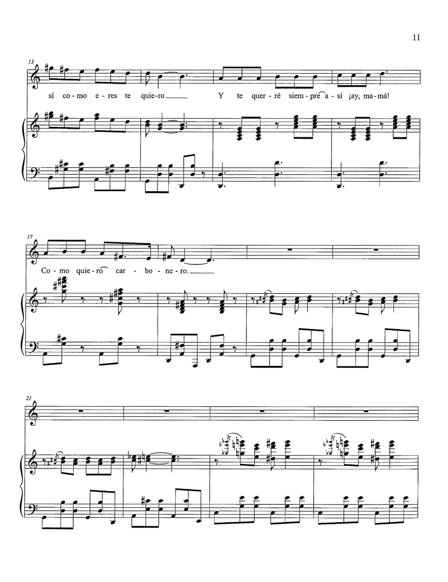 El Carbonero (Three Songs from the Sierras) Piano, Vocal scores gallery preview page 2