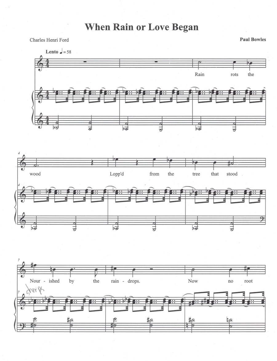 When Rain or Love Began When Rain or Love Began Piano, Vocal scores gallery preview page 1