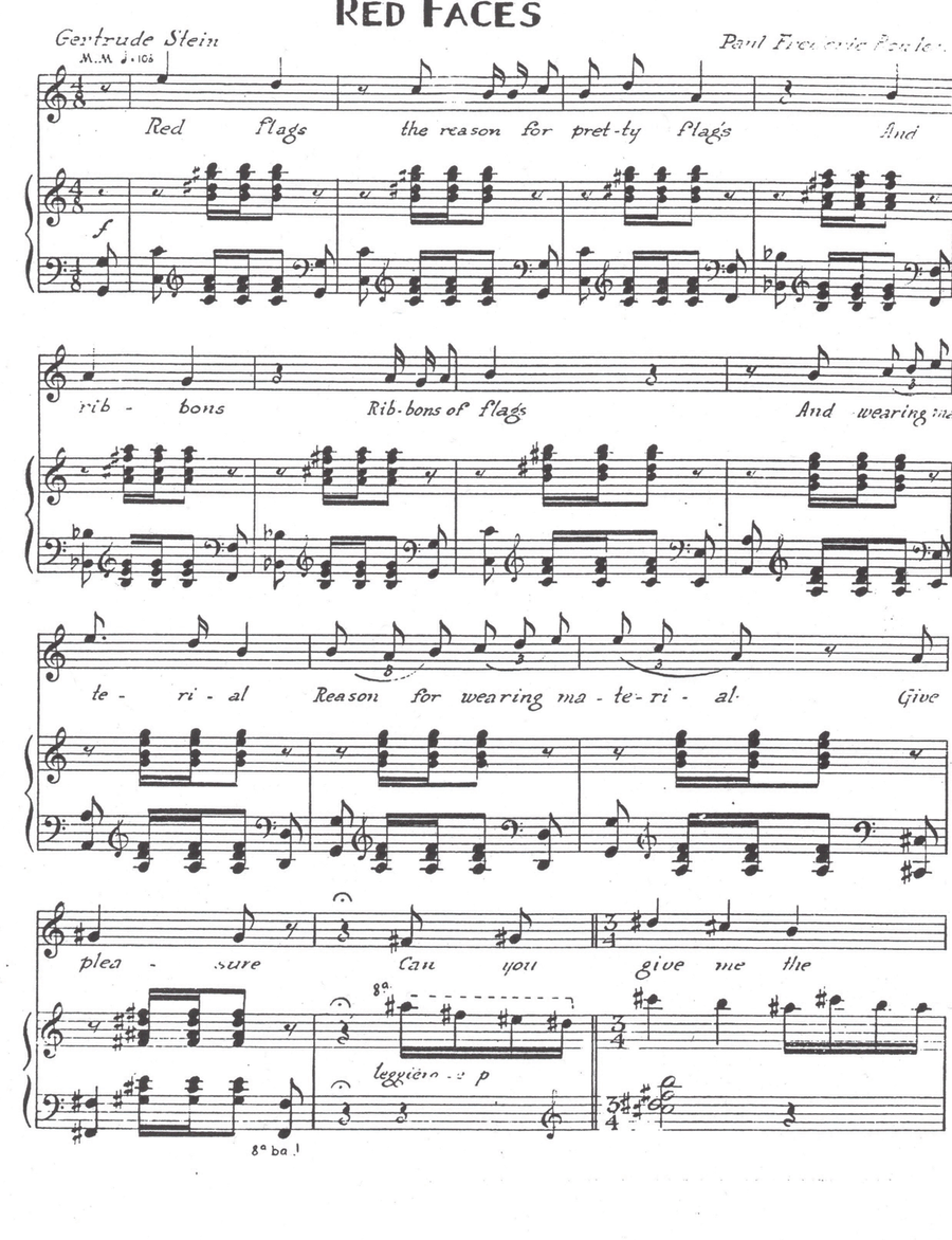 Red Faces (Scenes from the Door) Piano, Vocal scores gallery preview page 1