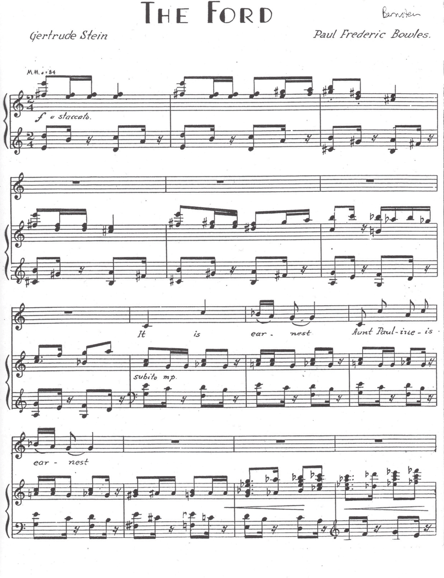 The Ford (Scenes from the Door) Piano, Vocal scores gallery preview page 1
