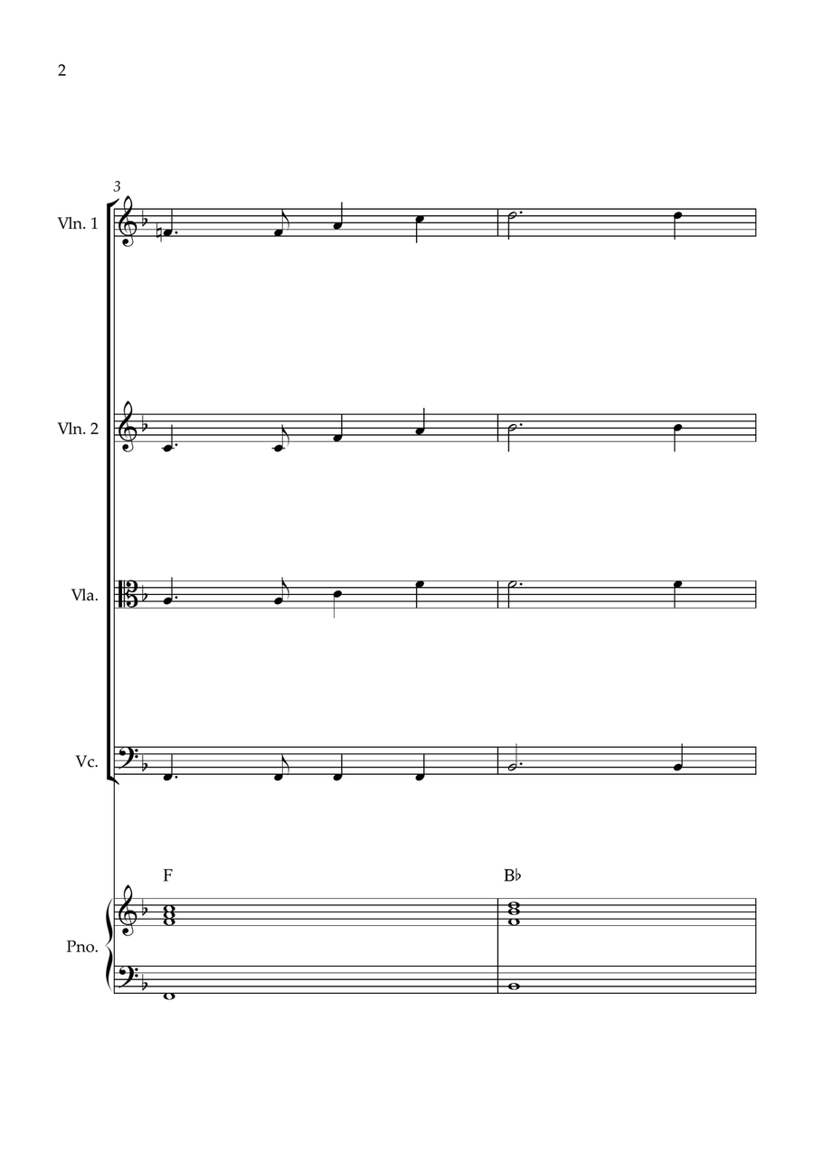 Auld Lang Syne Auld Lang Syne String Quartet scores gallery preview page 2