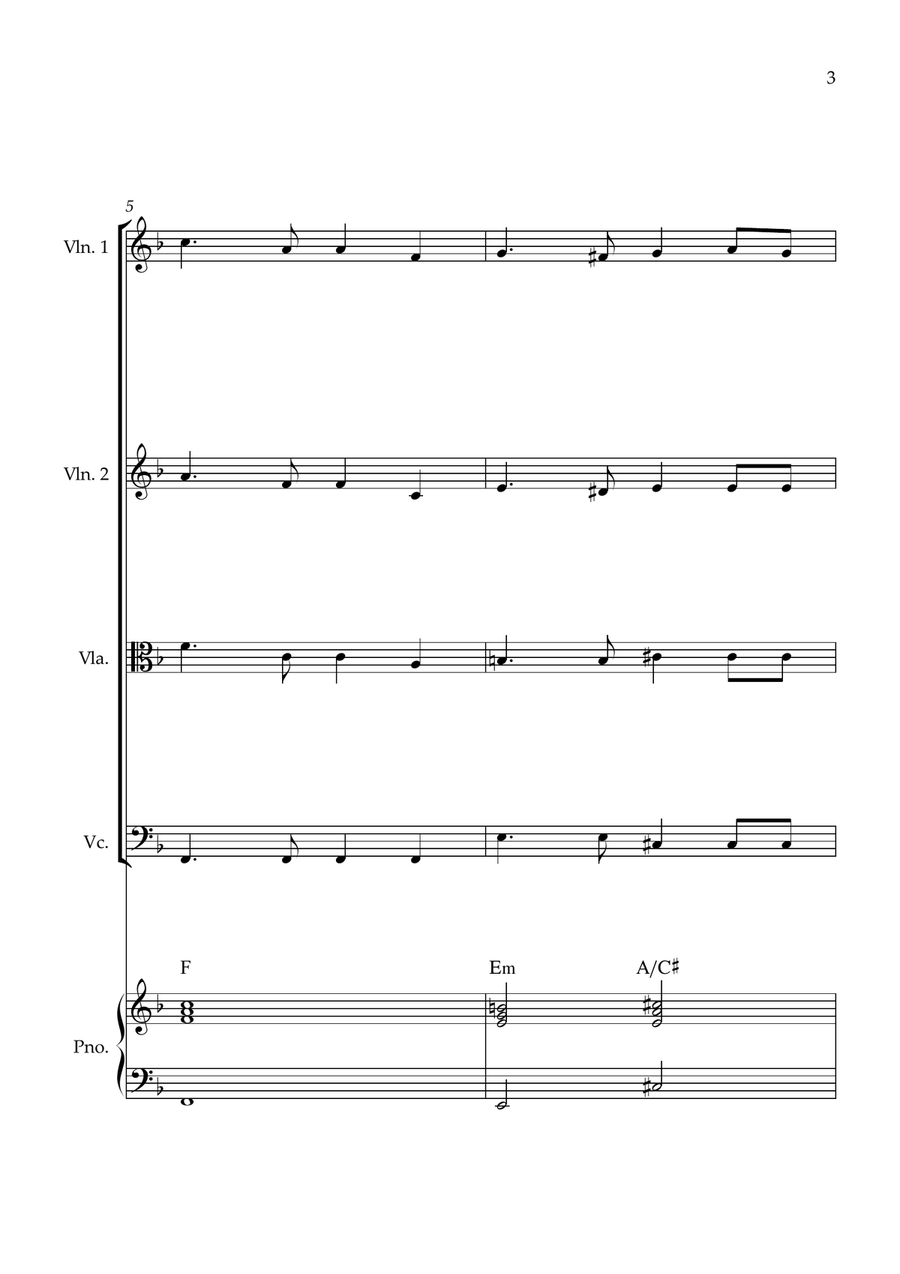 Auld Lang Syne Auld Lang Syne String Quartet scores gallery preview page 3