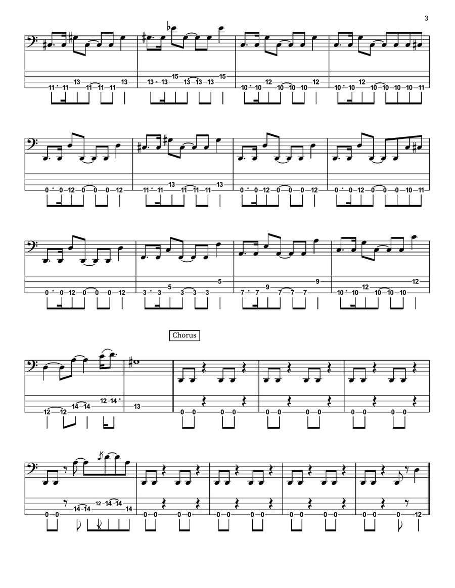 Satan Prayer Satan Prayer Bass Guitar scores gallery preview page 3