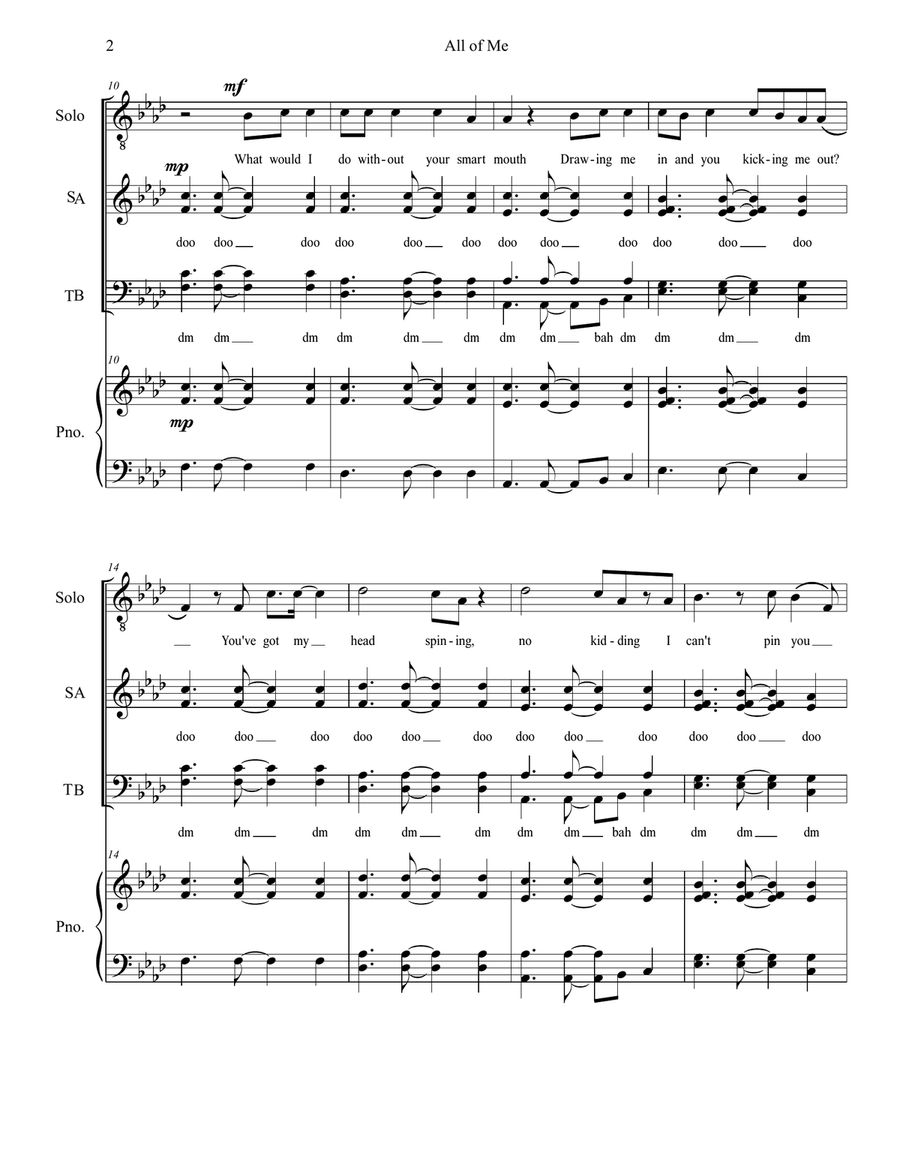 All Of Me All Of Me 4-Part scores gallery preview page 2