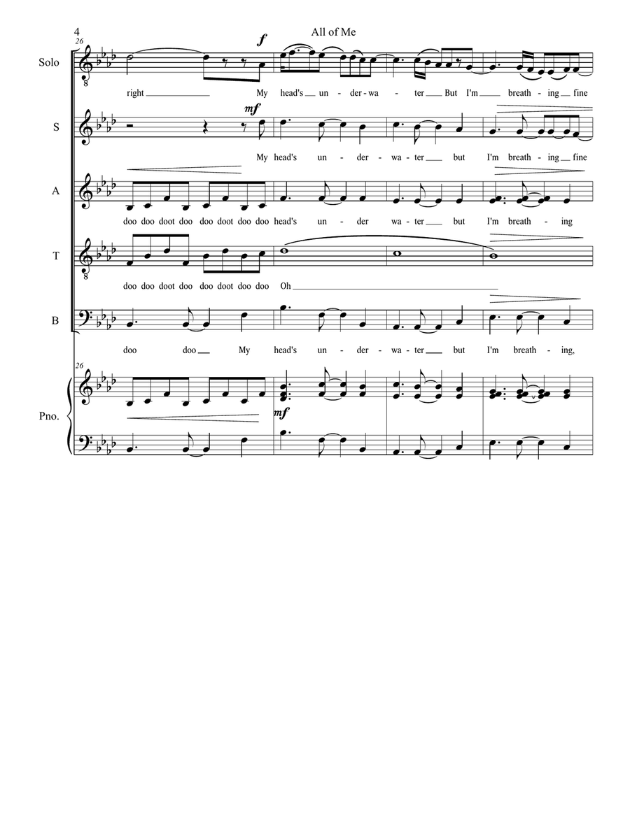 All Of Me All Of Me 4-Part scores gallery preview page 4