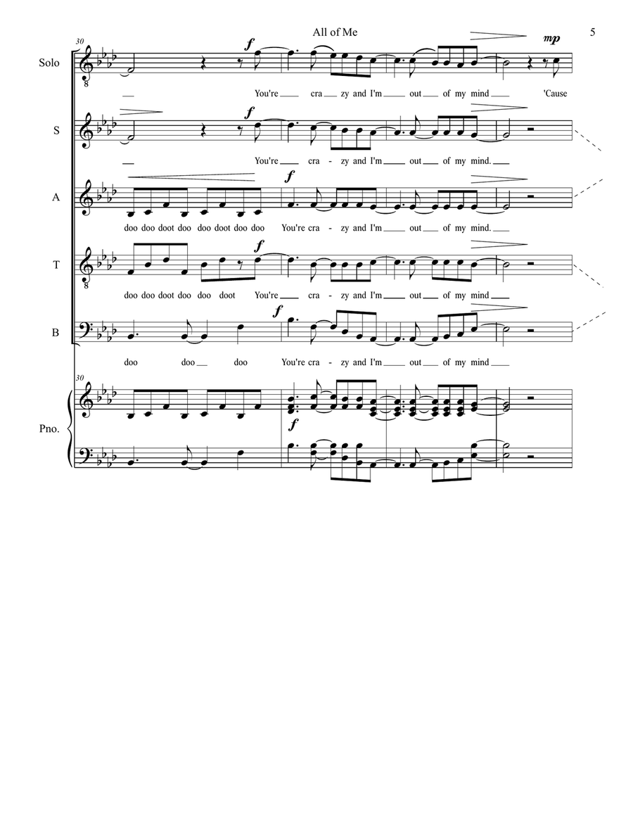 All Of Me All Of Me 4-Part scores gallery preview page 5