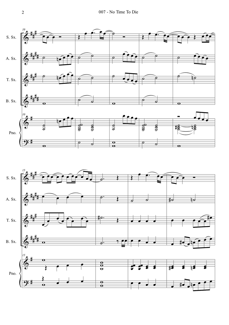 No Time To Die No Time To Die Woodwind Ensemble scores gallery preview page 2