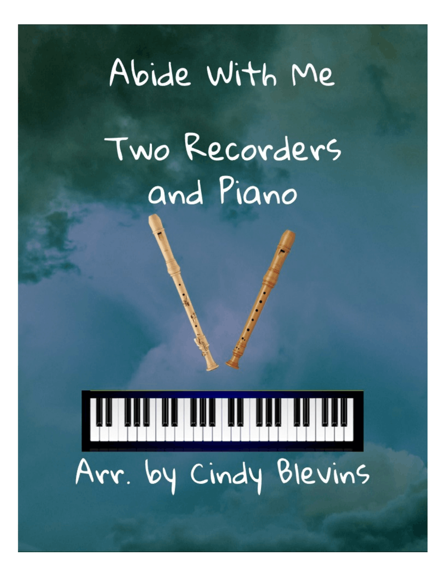 Abide With Me, for Two Recorders and Piano Woodwind Duet scores gallery preview page 1
