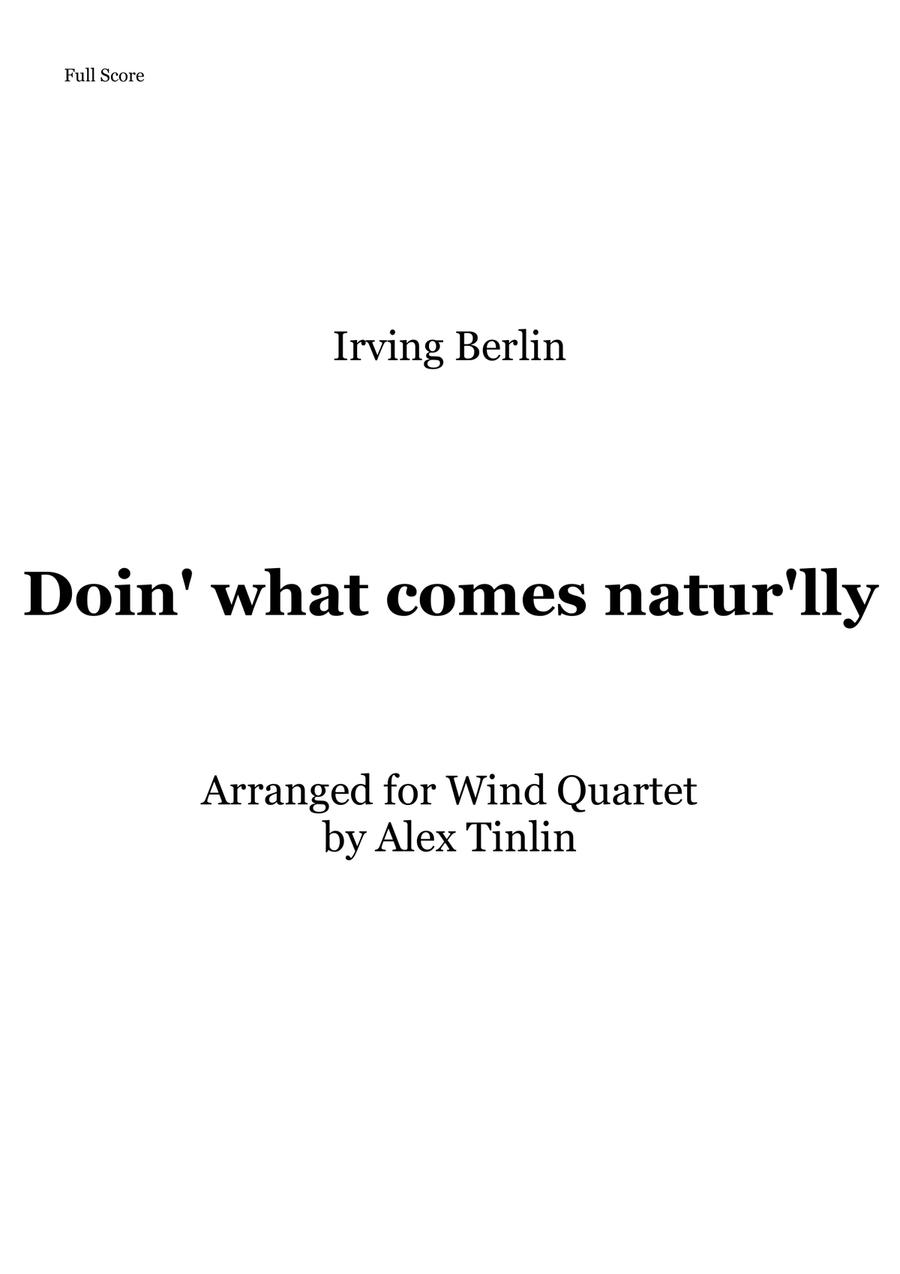Doin' What Comes Natur'lly Woodwind Quartet scores gallery preview page 1