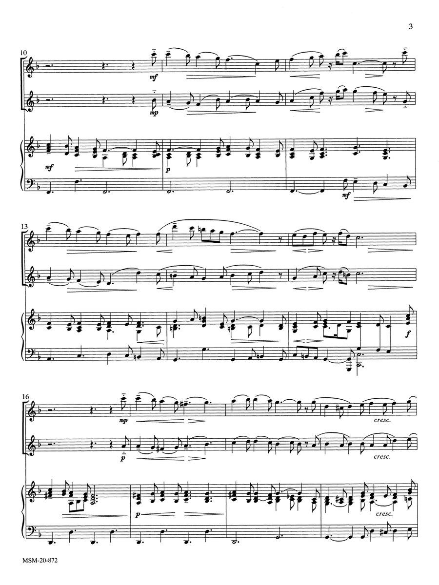 Two for Two Plus Keyboard (Downloadable) Clarinet scores gallery preview page 3