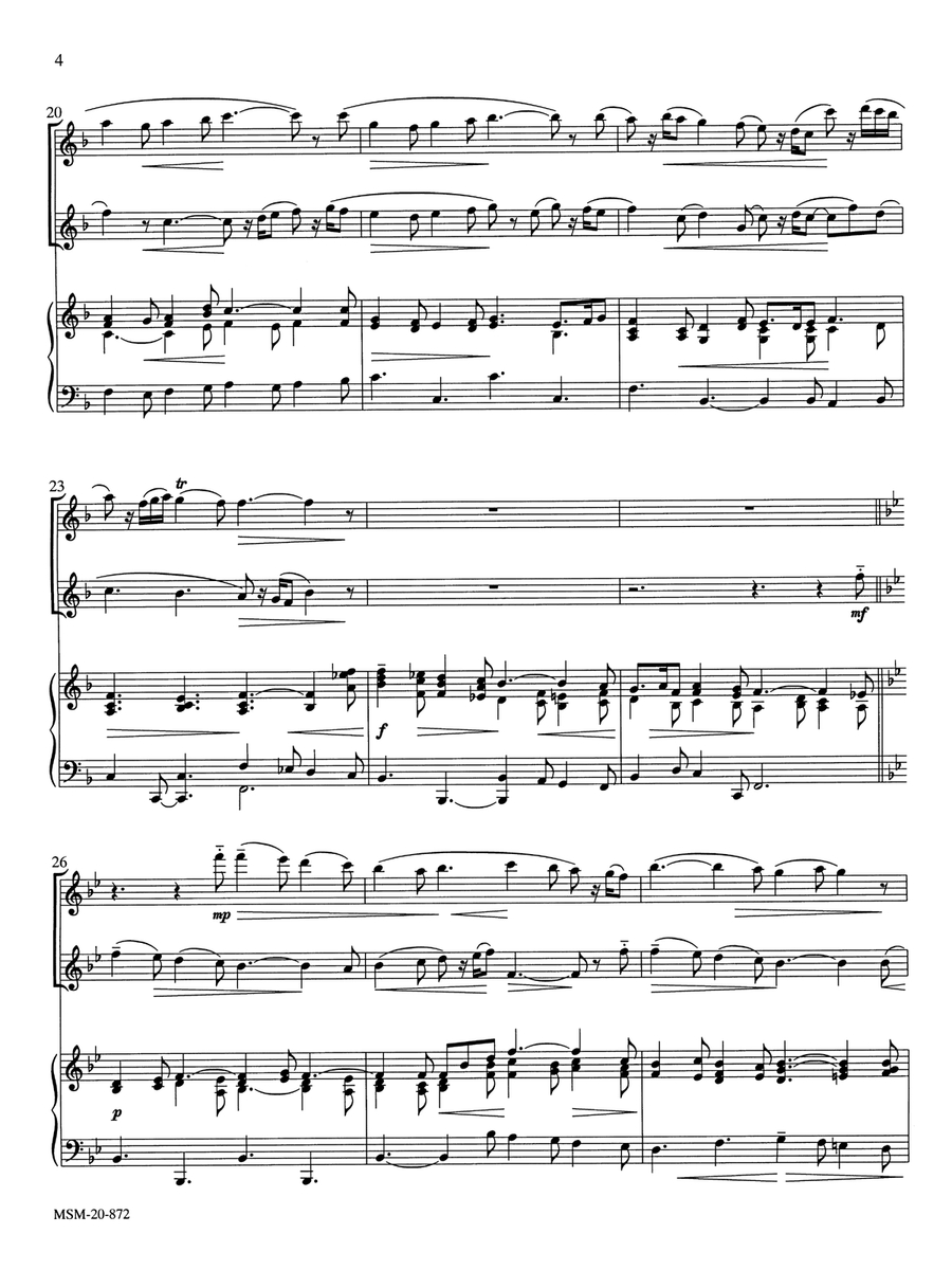 Two for Two Plus Keyboard (Downloadable) Clarinet scores gallery preview page 4