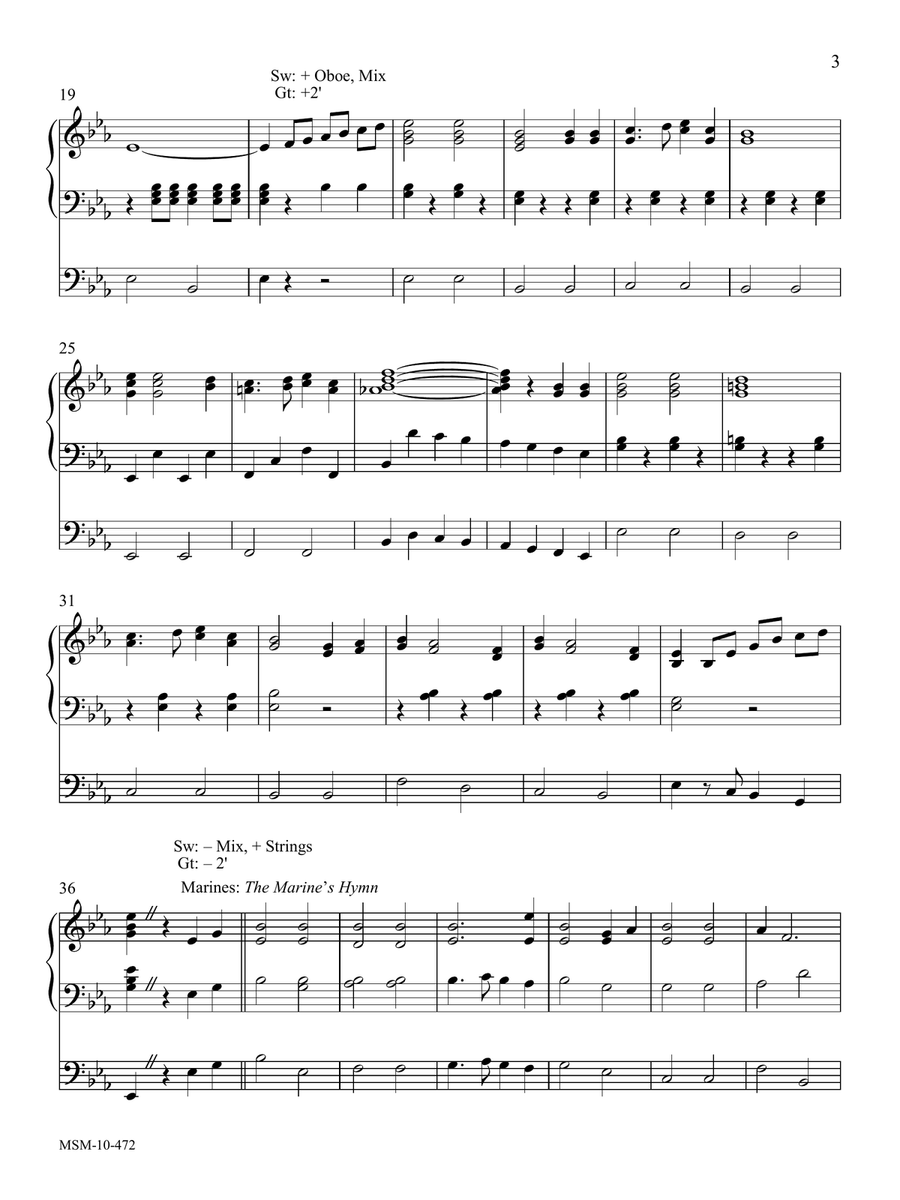 Armed Forces Salute Armed Forces Salute Organ scores gallery preview page 3