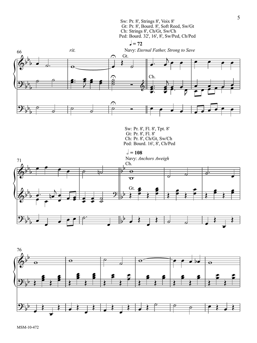 Armed Forces Salute Armed Forces Salute Organ scores gallery preview page 5