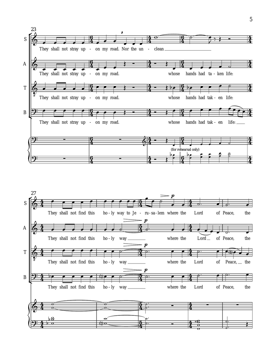 There is a Way to Glory (Downloadable Choral Score) Divisi scores gallery preview page 5
