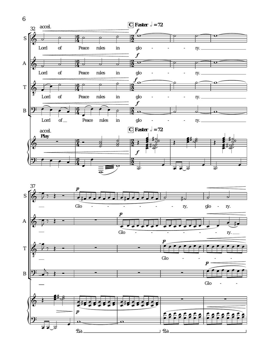 There is a Way to Glory (Downloadable Choral Score) Divisi scores gallery preview page 6