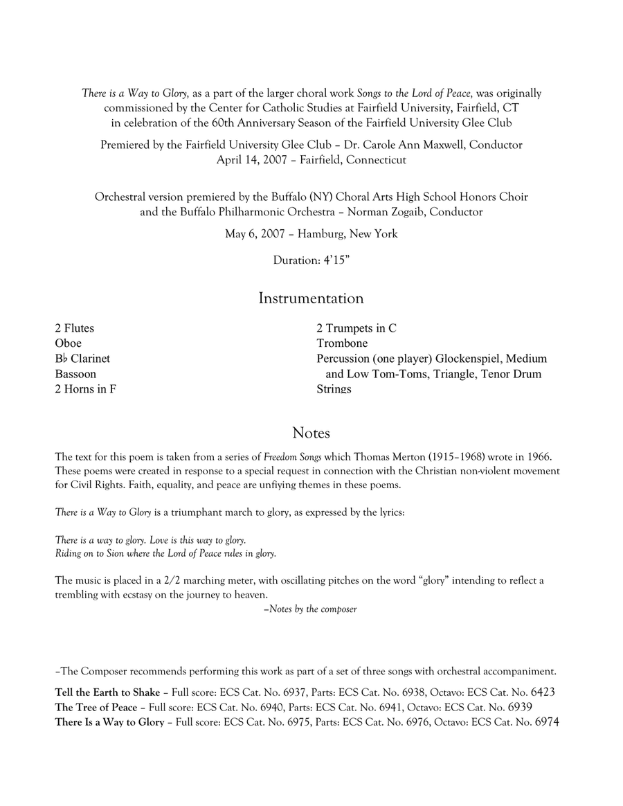 There is a Way to Glory (Downloadable Orchestral Score) Choir scores gallery preview page 2