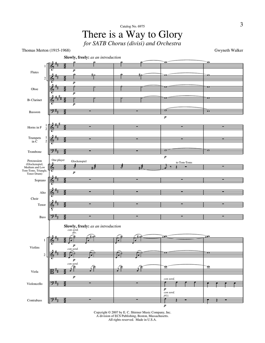 There is a Way to Glory (Downloadable Orchestral Score) Choir scores gallery preview page 3