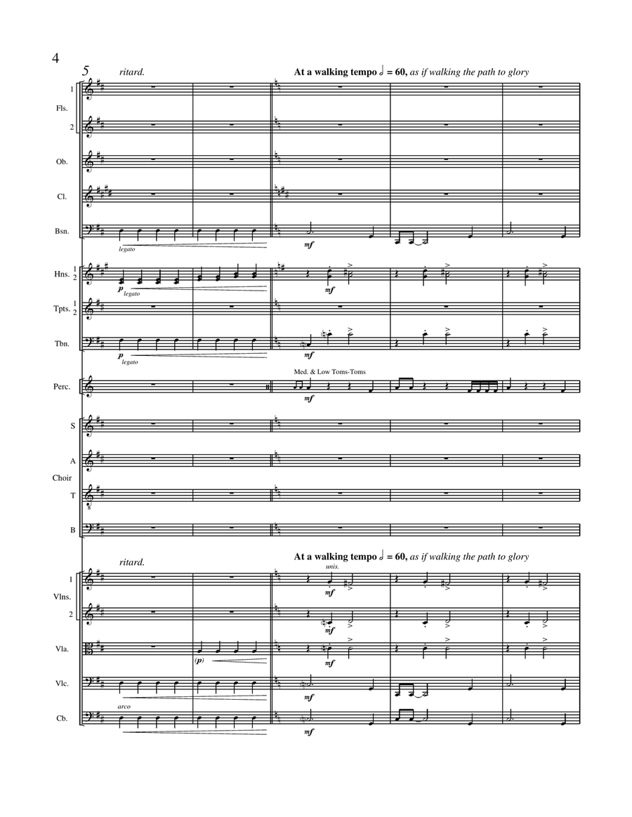 There is a Way to Glory (Downloadable Orchestral Score) Choir scores gallery preview page 4