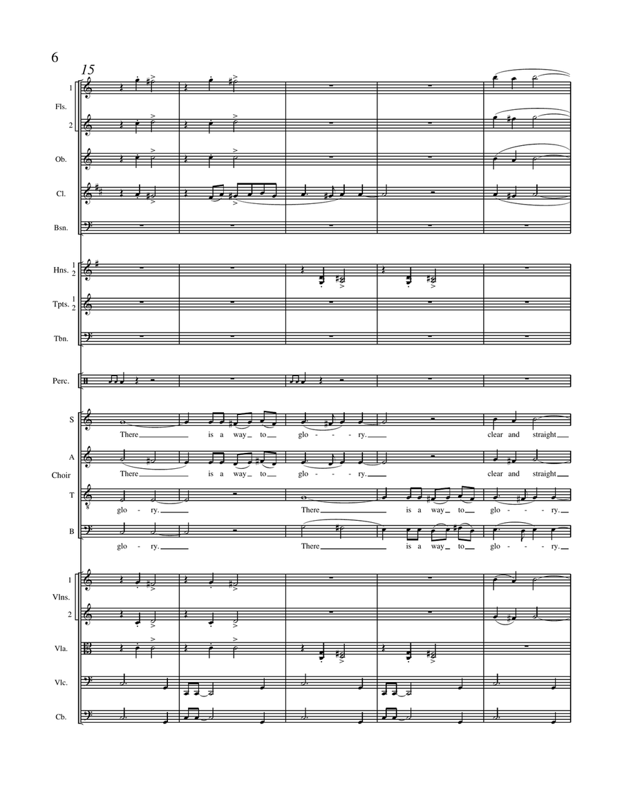 There is a Way to Glory (Downloadable Orchestral Score) Choir scores gallery preview page 6