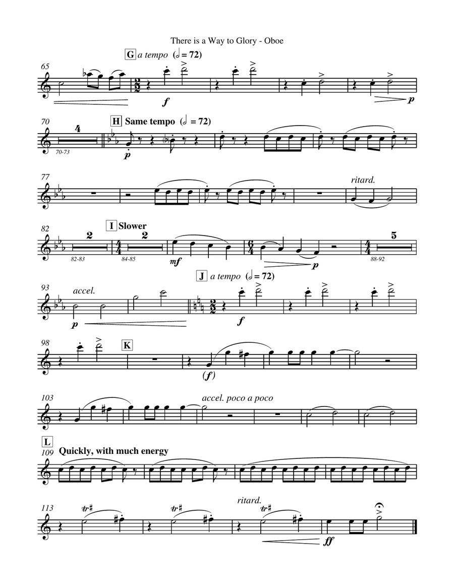 There is a Way to Glory (Downloadable Orchestral Parts) Choir scores gallery preview page 6
