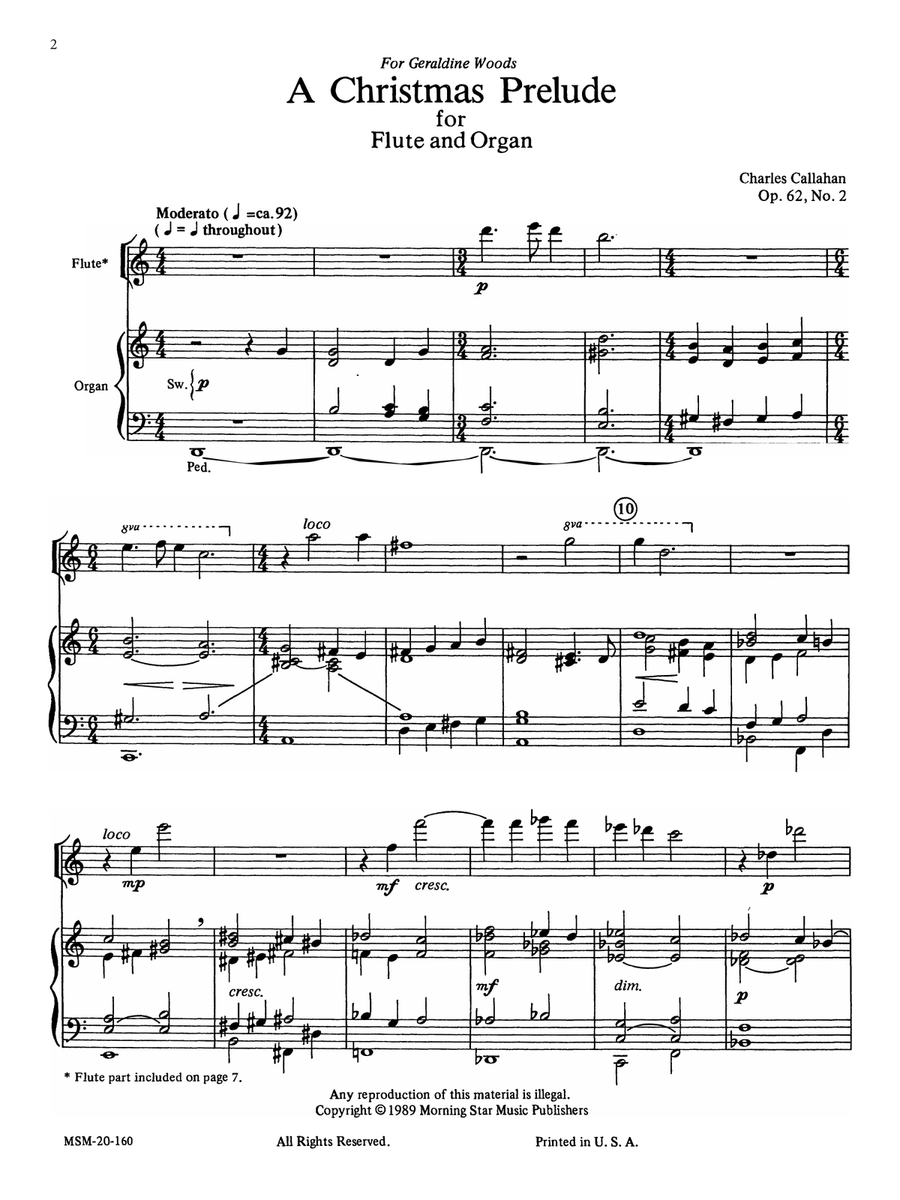 An Epiphany Prelude for Flute and Organ (Downloadable) Flute Solo scores gallery preview page 2