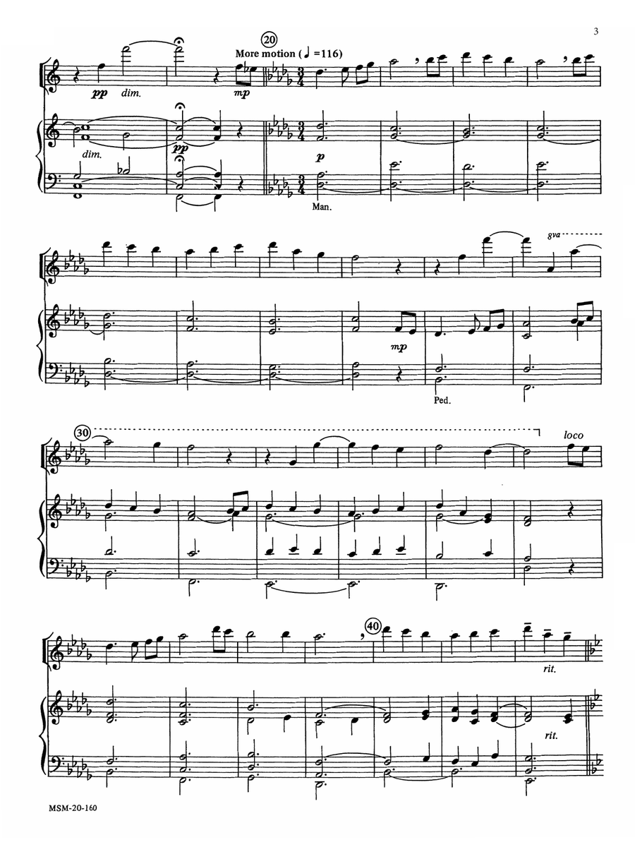 An Epiphany Prelude for Flute and Organ (Downloadable) Flute Solo scores gallery preview page 3