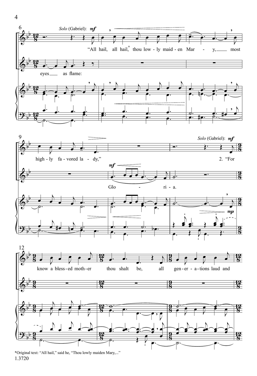 The Angel Gabriel The Angel Gabriel Unison Choir scores gallery preview page 4