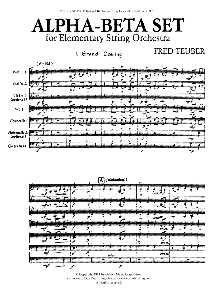 Alpha-Beta Set (Downloadable Additional Full Score) String Orchestra scores gallery preview page 4