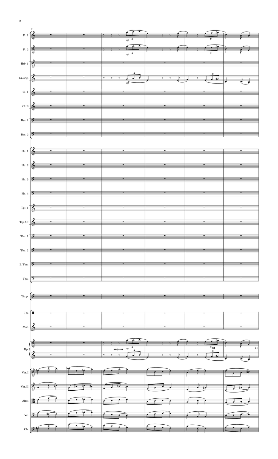 Symphonie No: 3 - 3e mouvement Full Orchestra scores gallery preview page 2