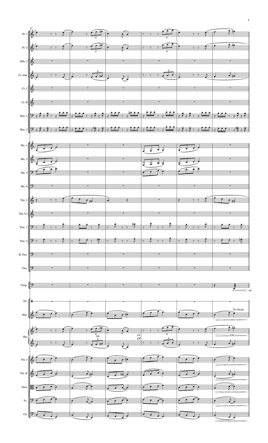 Symphonie No: 3 - 3e mouvement Full Orchestra scores gallery preview page 5
