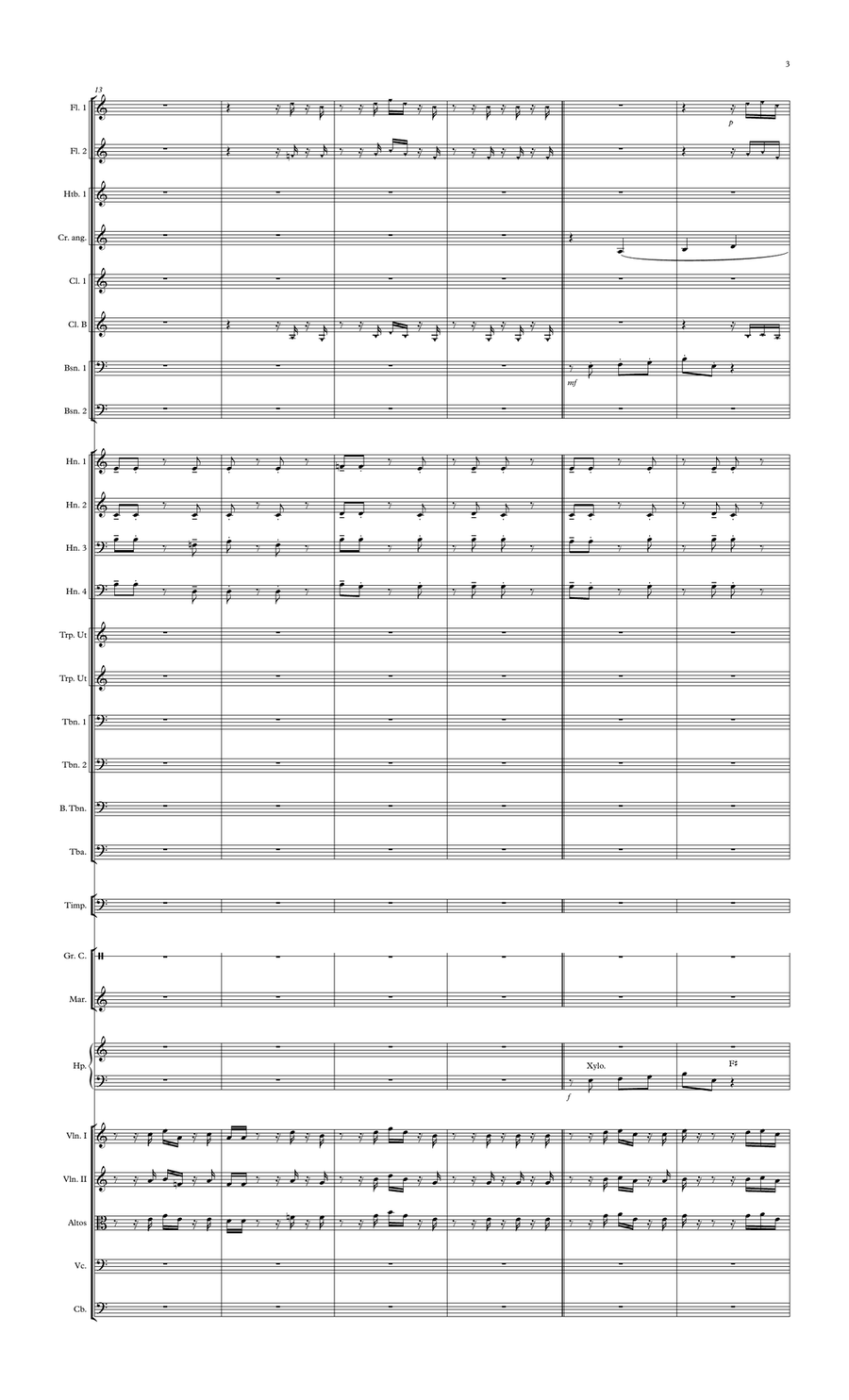 Symphonie No: 3 - 4e mouvement Full Orchestra scores gallery preview page 3