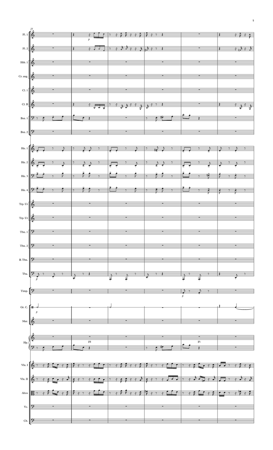 Symphonie No: 3 - 4e mouvement Full Orchestra scores gallery preview page 5