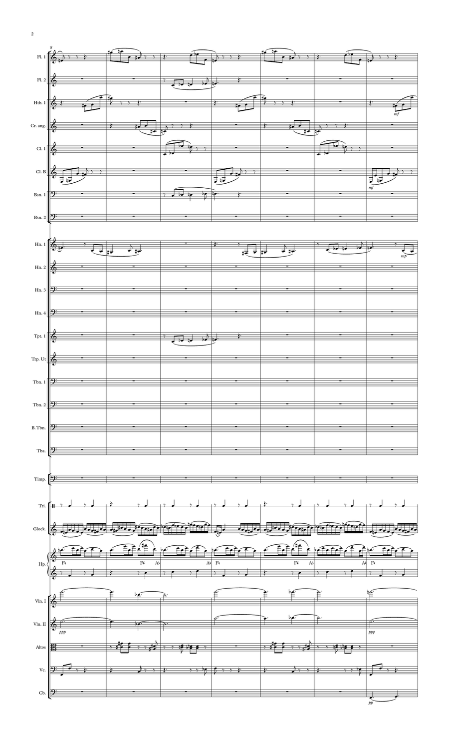 Symphonie No: 3 - 2e mouvement Full Orchestra scores gallery preview page 2