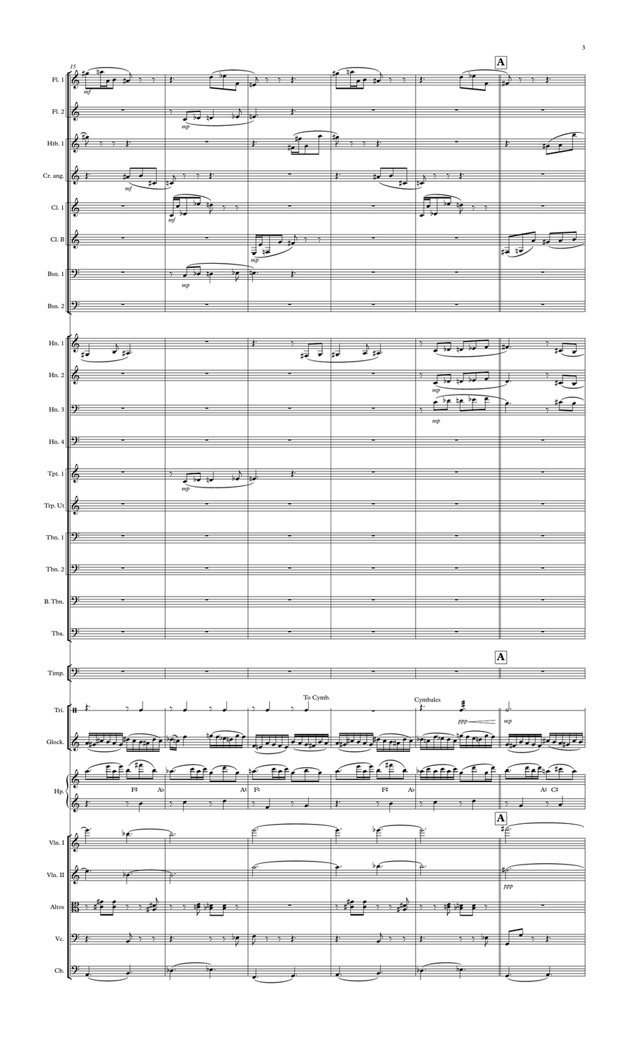 Symphonie No: 3 - 2e mouvement Full Orchestra scores gallery preview page 3