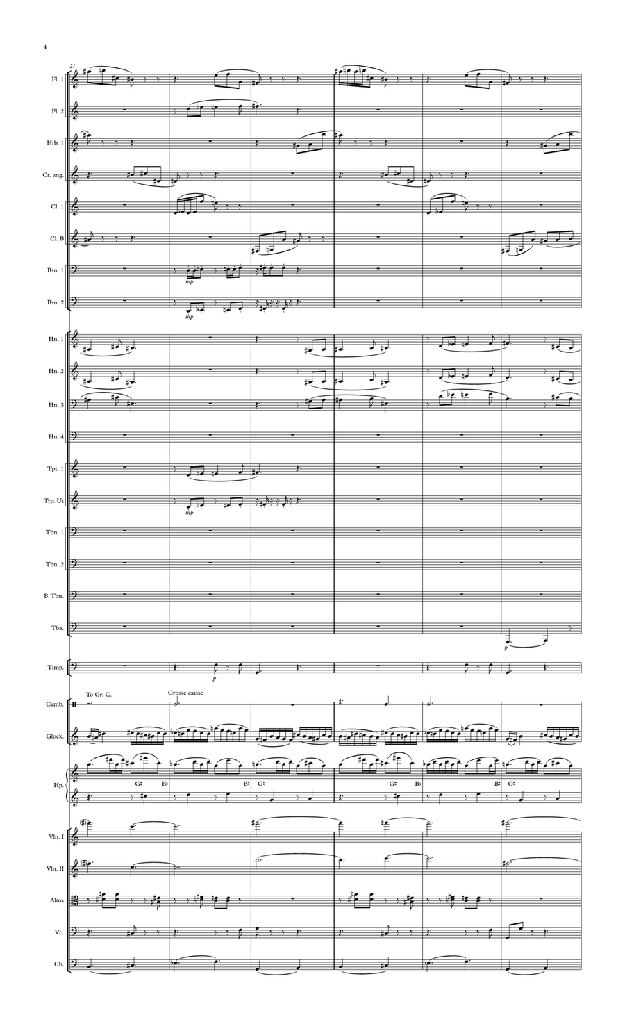 Symphonie No: 3 - 2e mouvement Full Orchestra scores gallery preview page 4