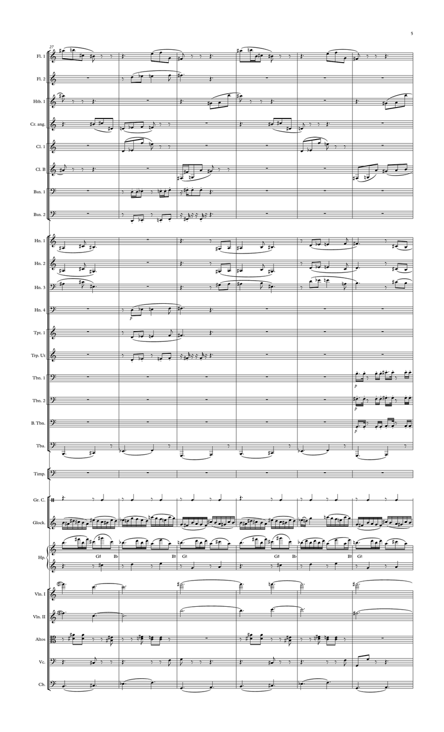 Symphonie No: 3 - 2e mouvement Full Orchestra scores gallery preview page 5